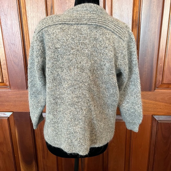 Peruvian Link Alpaca Wool Collection Taupe & Gray Open Front Cardigan Small - Picture 6 of 13